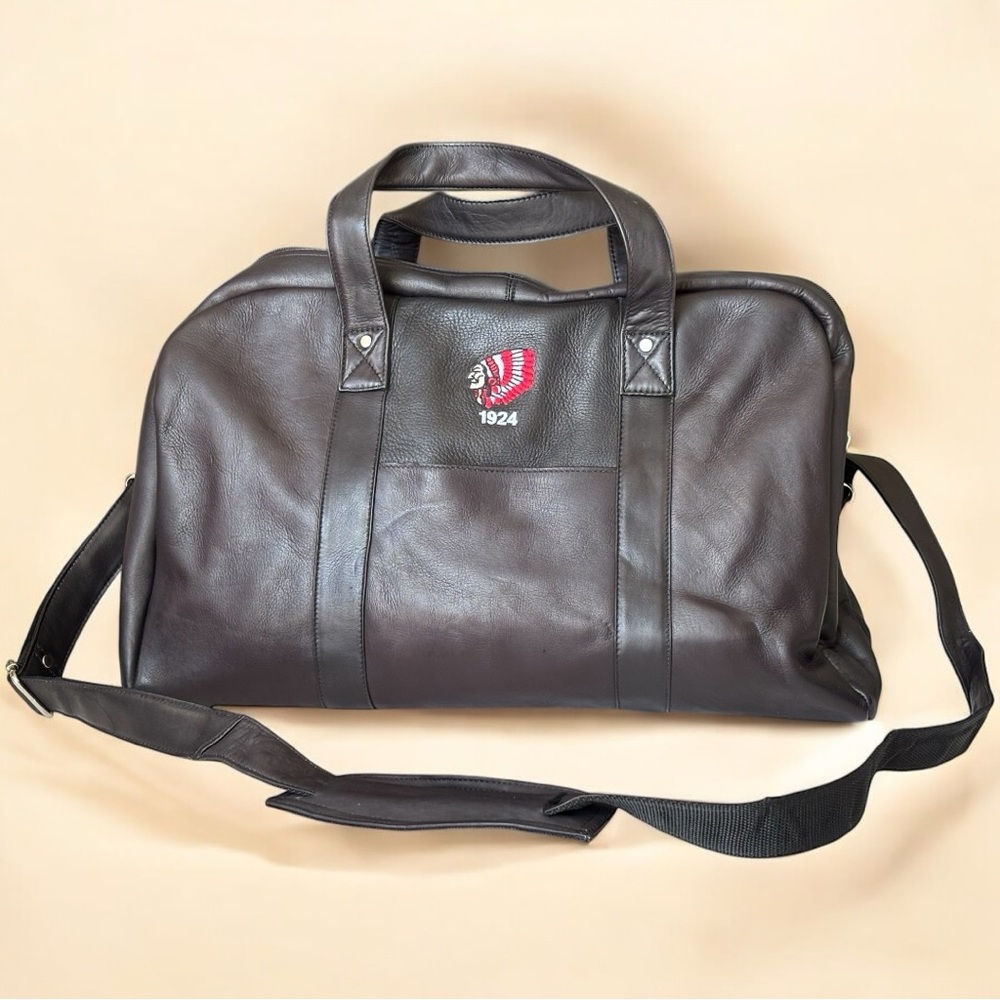 Winston Collection Country Club Duffel Bag Colombian Leather Indian Motorcycle